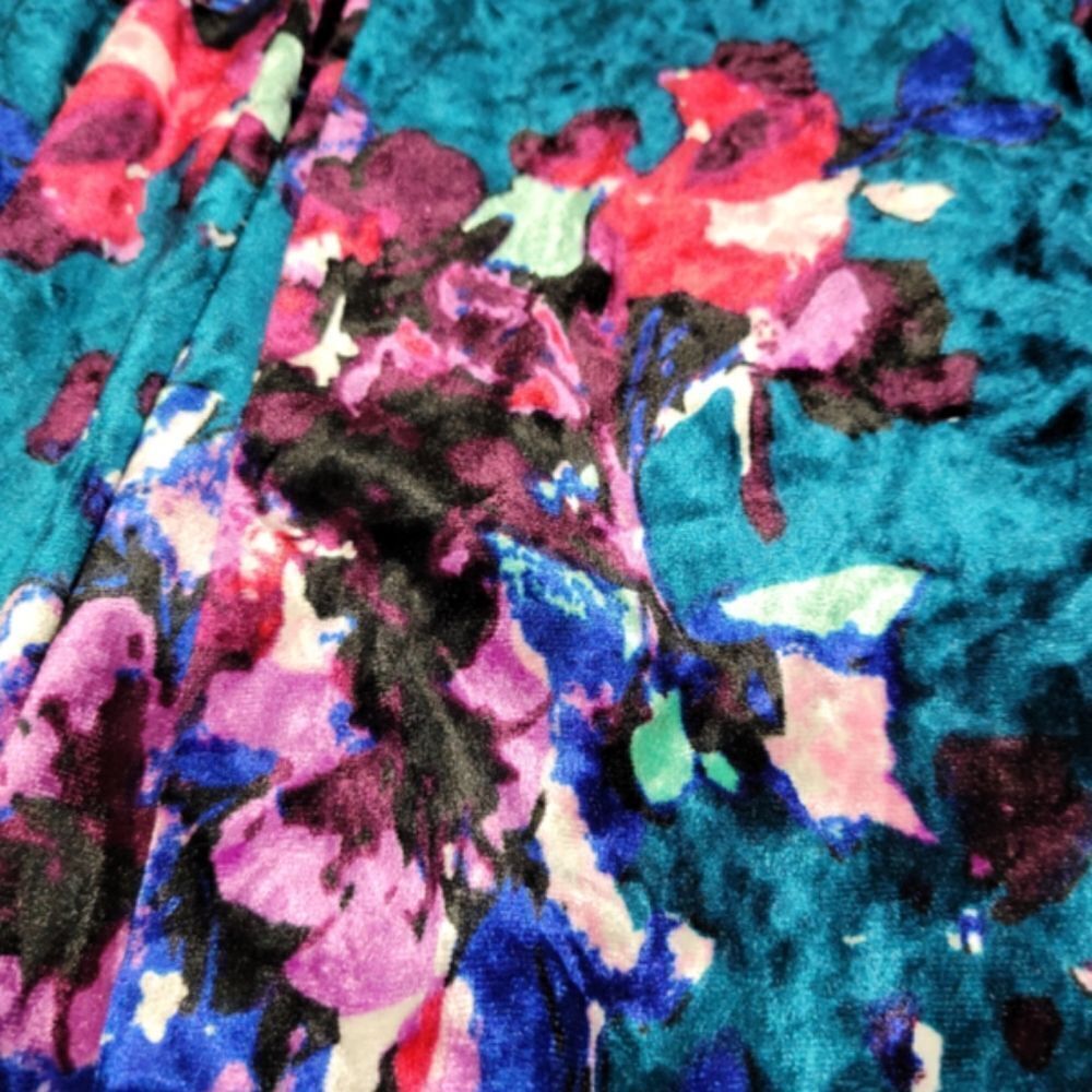 NY Collection Dress Size 1X Women's Plus Size Dress Floral Cold Shoulder Hi Low - Picture 5 of 7